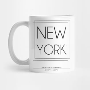 New York City Minimal Typography 2 Mug